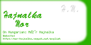 hajnalka mor business card